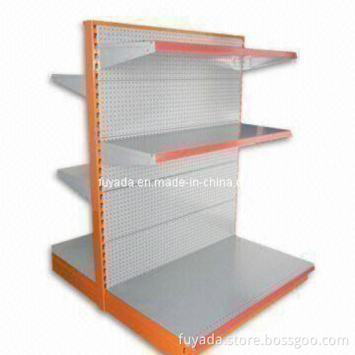 Double-Sided Gondola Supermarket Shelf with Plain Back Panel (FYD-1224)